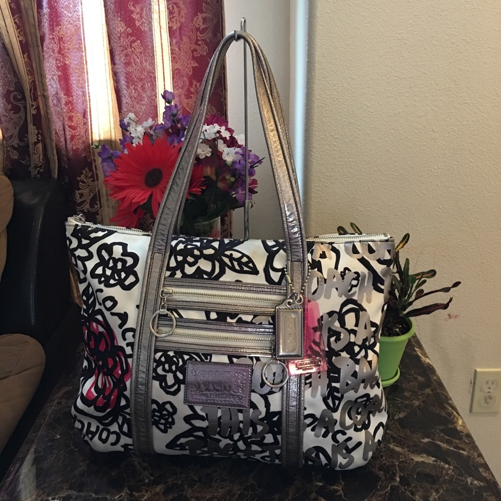 Coach Floral Graffiti Glam Tote